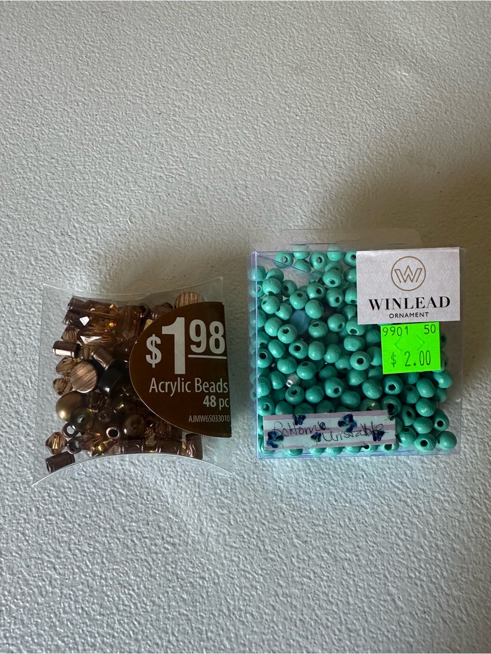 Turquoise Acrylic Beads - Pack of Decorative Beads